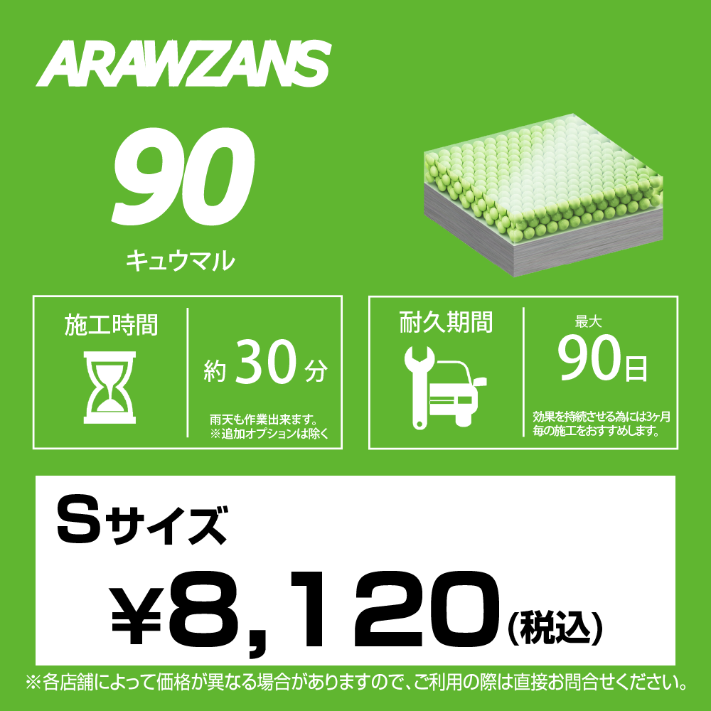 ARAWZANS 90 標準価格【Sサイズ】