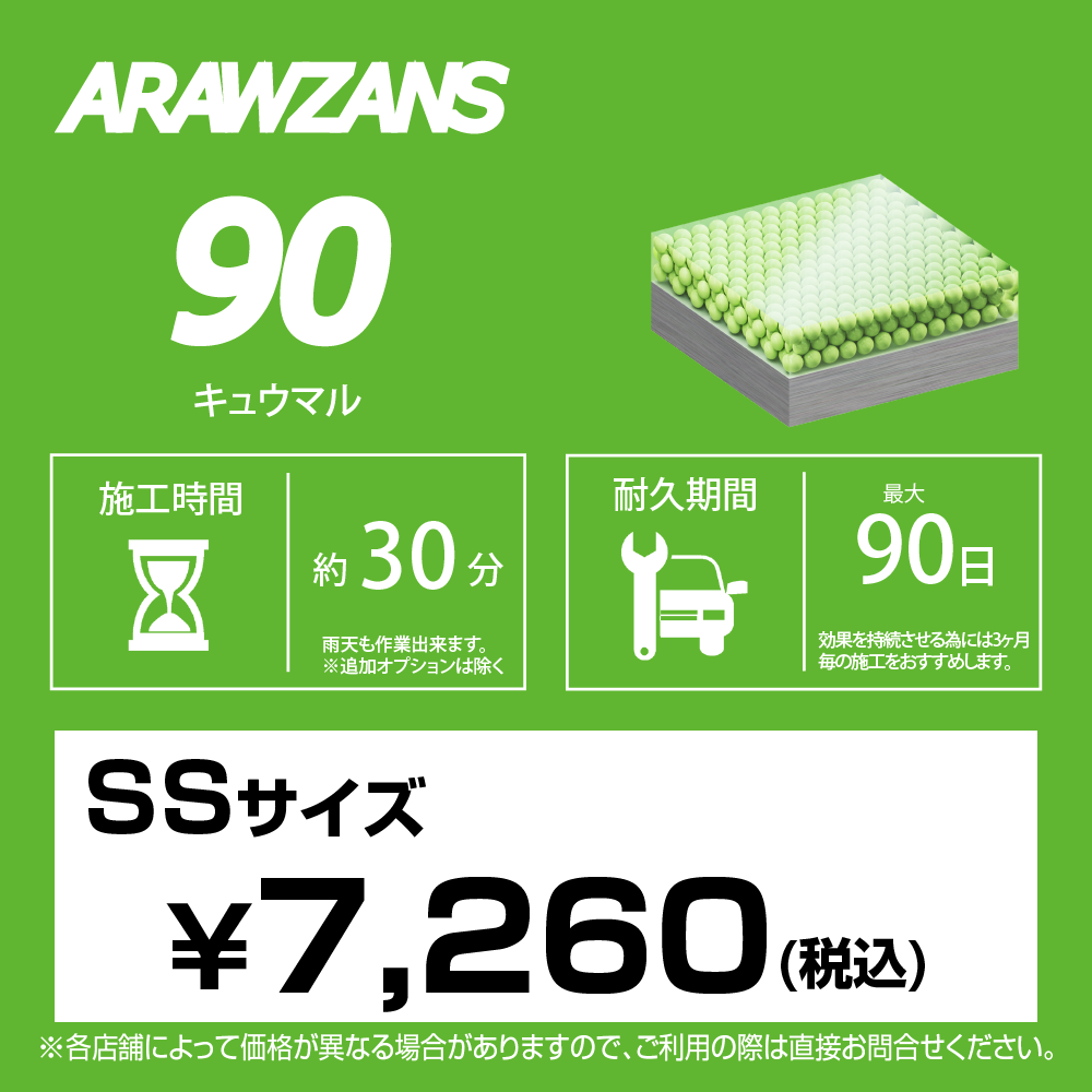 ARAWZANS 90 標準価格【SSサイズ】
